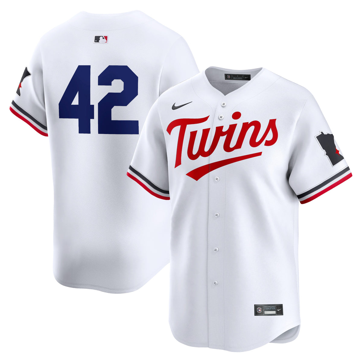 Minnesota Twins Nike 2024 Jackie Robinson Day Home Limited Jersey White