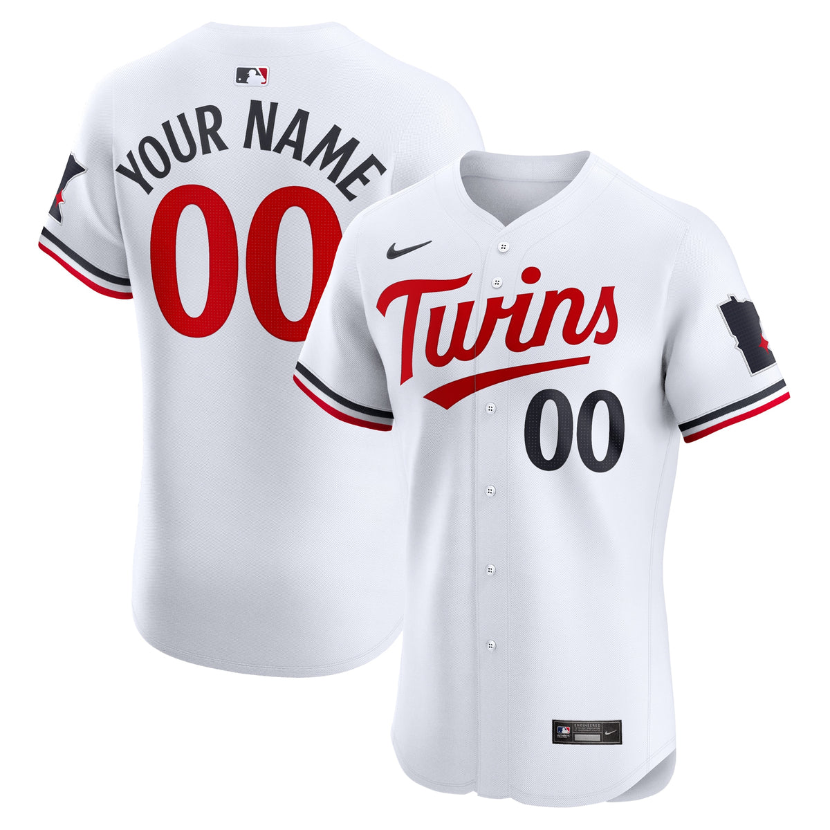 Minnesota Twins Nike Home Elite Custom Jersey White