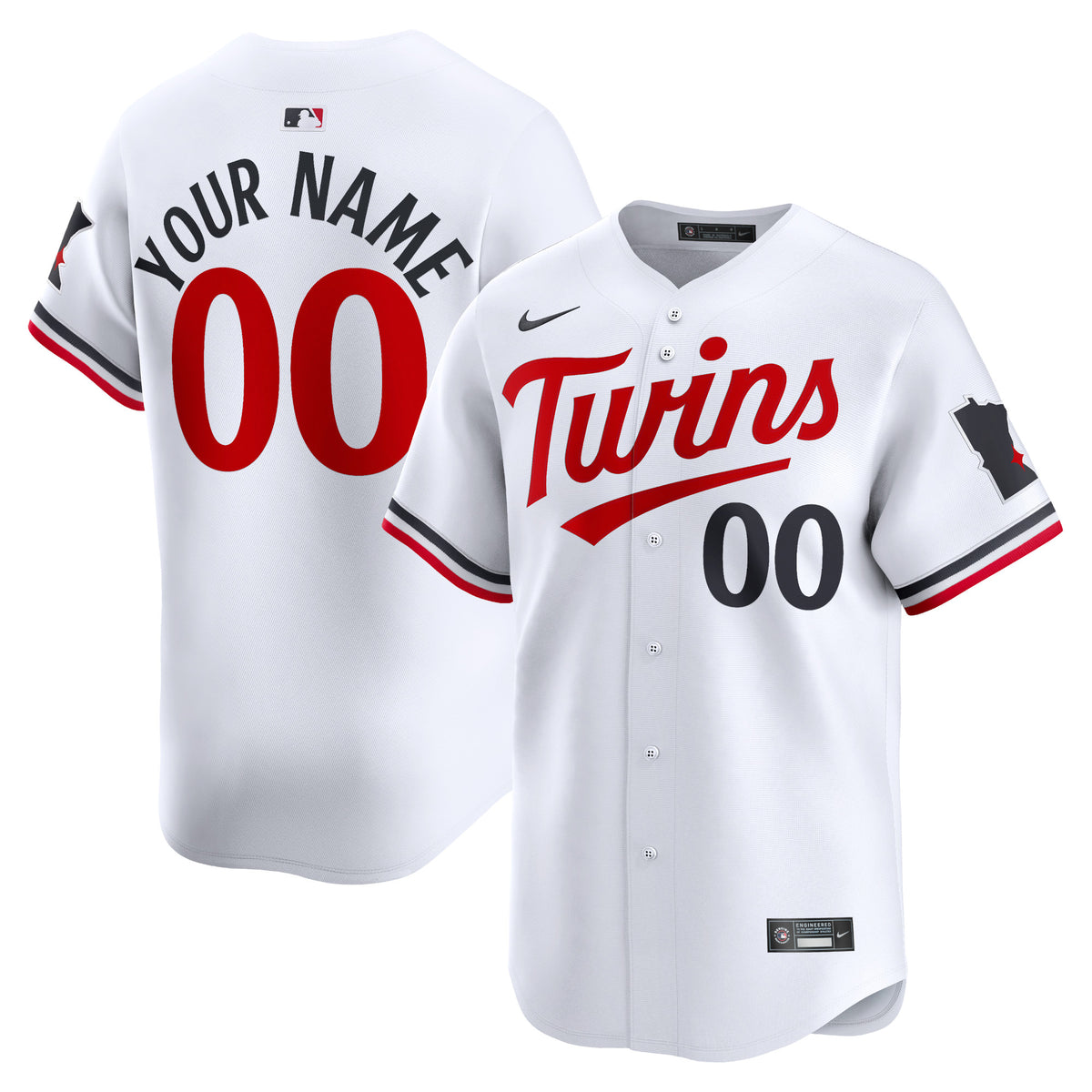 Minnesota Twins Nike Home Limited Custom Jersey White