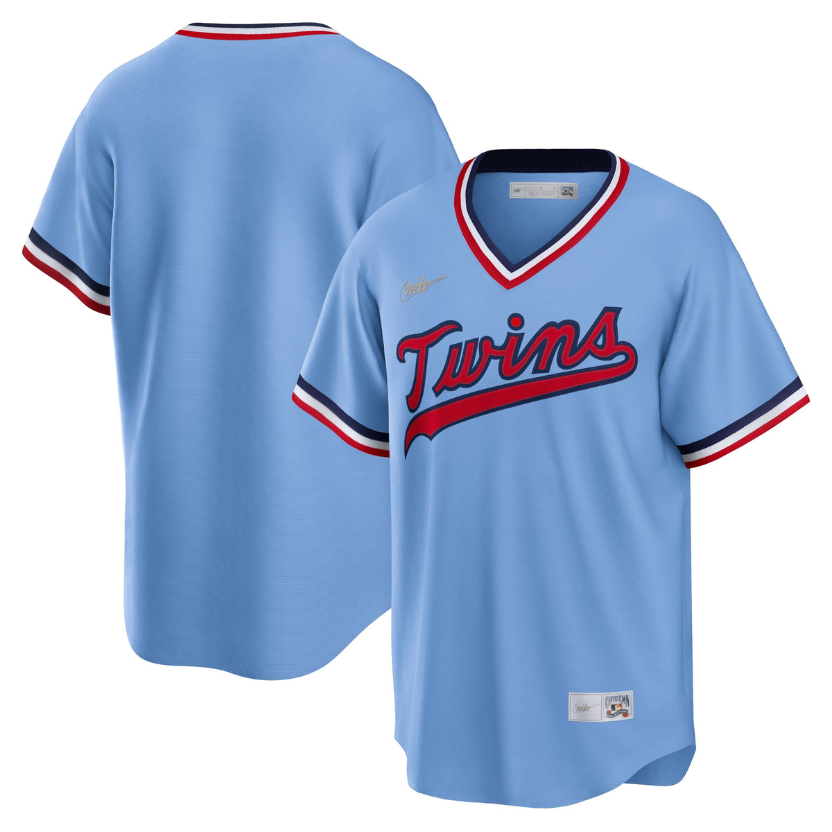 Minnesota Twins Nike Road Cooperstown Collection Team Jersey Light Blue