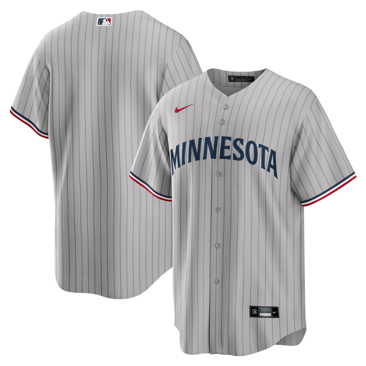 Minnesota Twins Nike Road Replica Team Jersey Gray