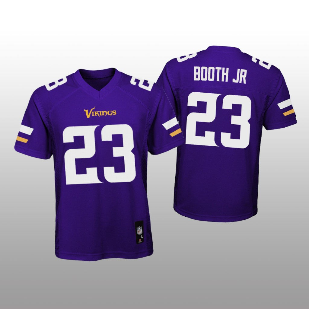 Minnesota Vikings Andrew Booth Jr. Purple Jersey Game Youth