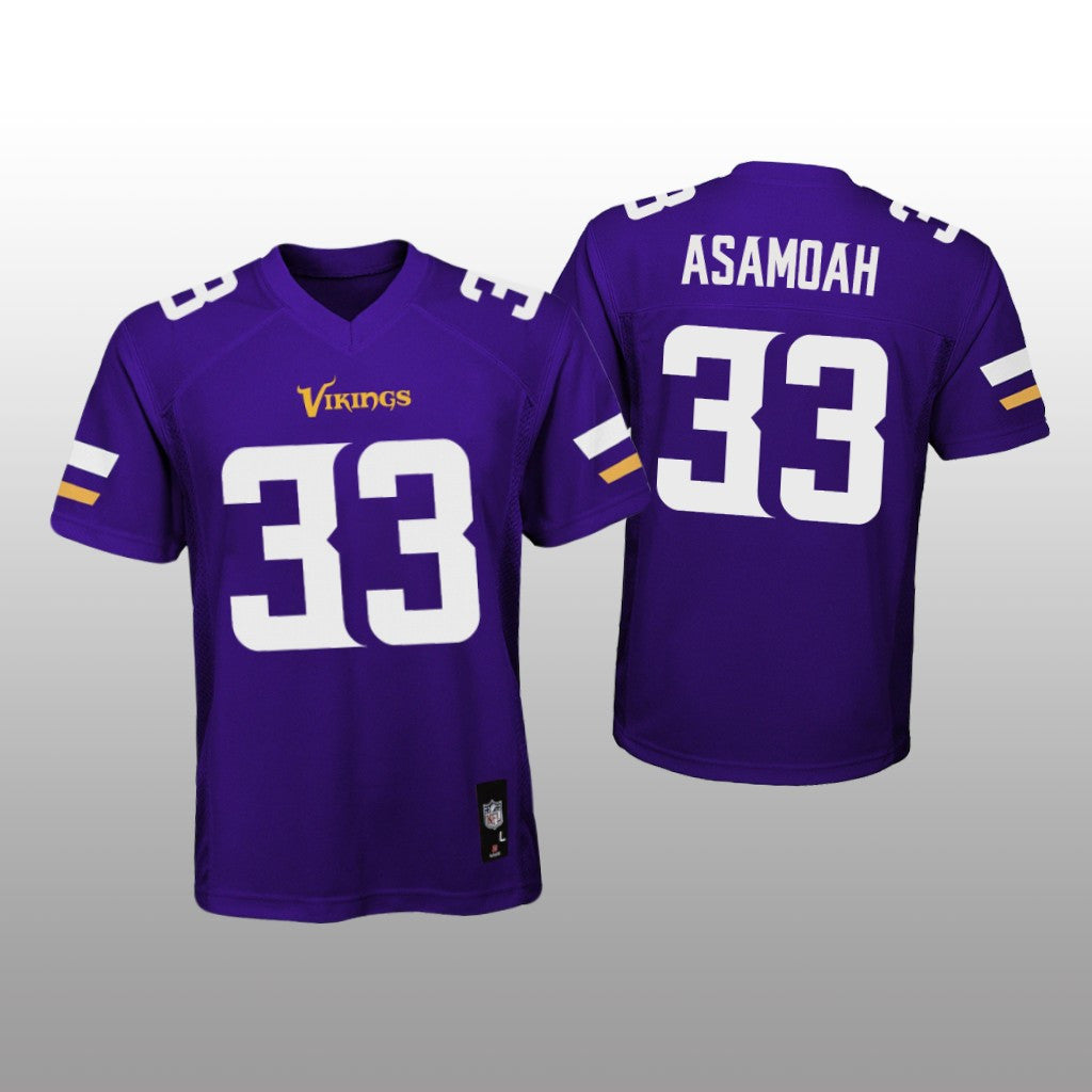 Minnesota Vikings Brian Asamoah Purple Jersey Game Youth