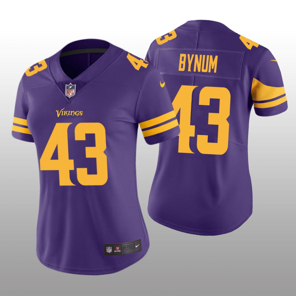 Minnesota Vikings Camryn Bynum Purple Jersey Color Rush Limited Women's