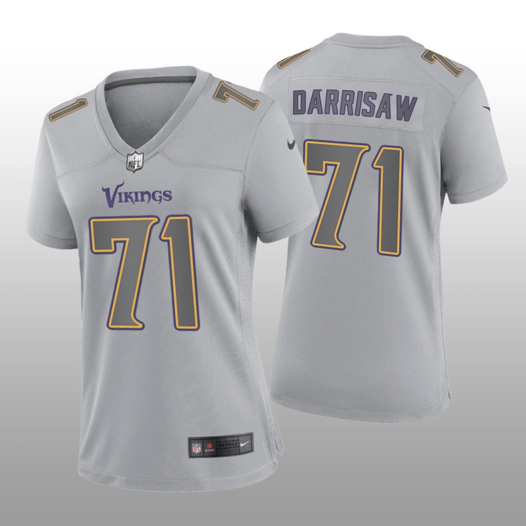 Minnesota Vikings Christian Darrisaw Gray Jersey Atmosphere Fashion Game Women's