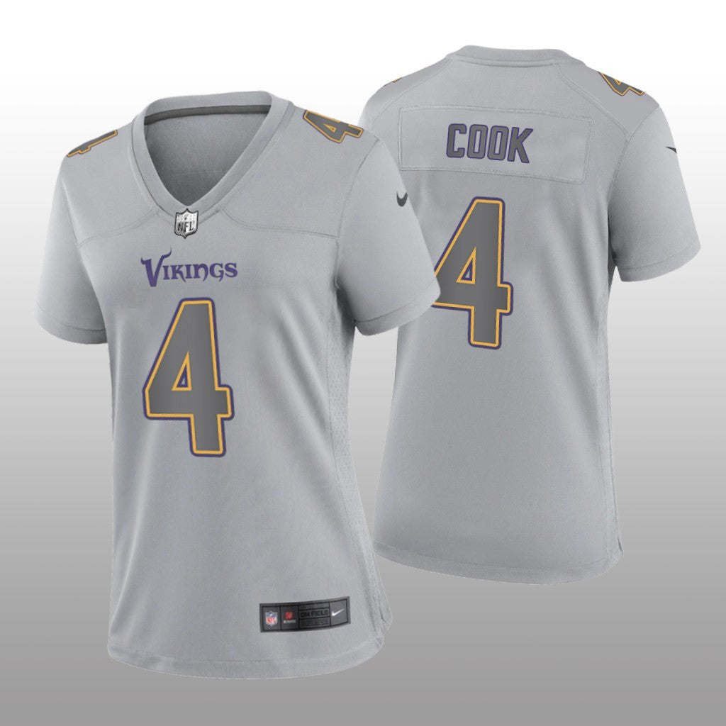 Minnesota Vikings Dalvin Cook Gray Jersey Atmosphere Fashion Game Women's