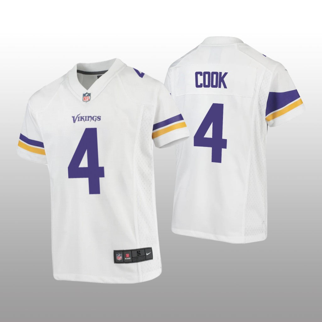Minnesota Vikings Dalvin Cook White Jersey Game Youth