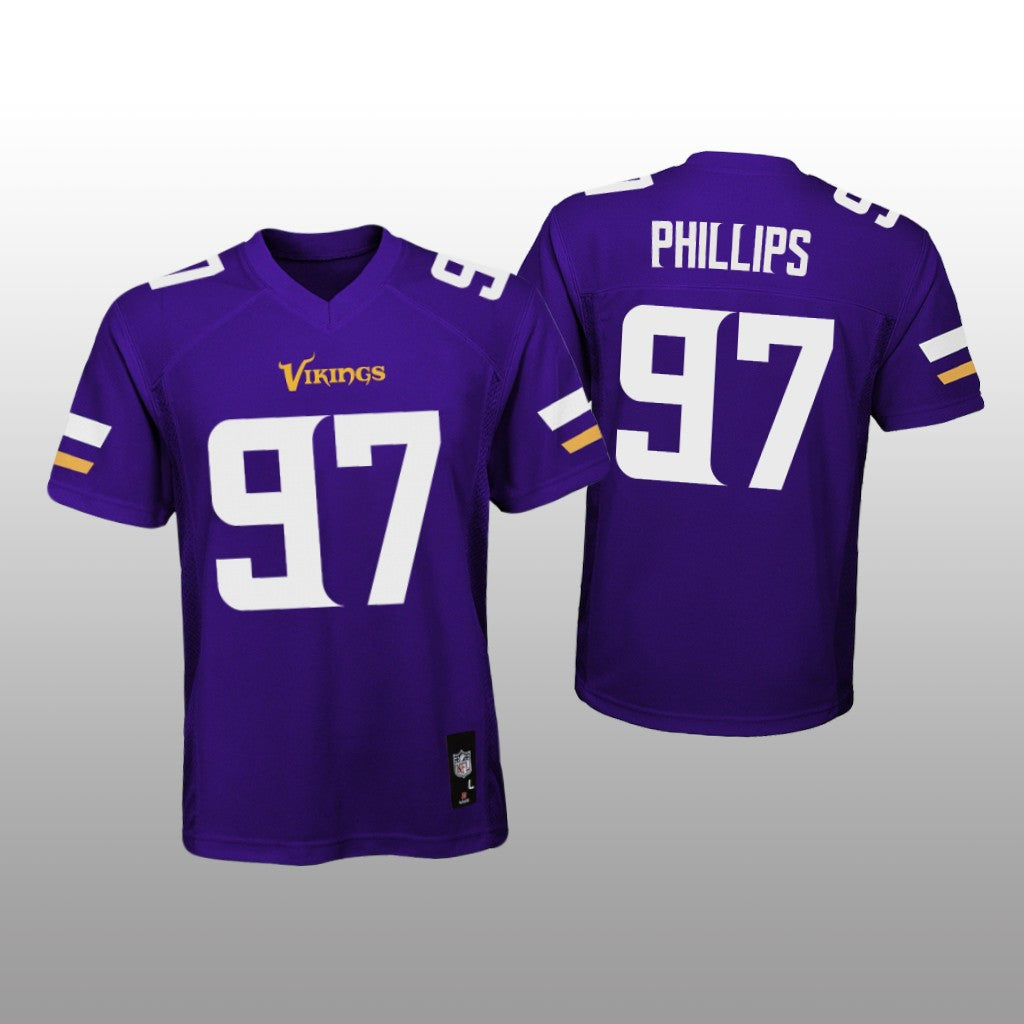 Minnesota Vikings Harrison Phillips Purple Jersey Game Youth