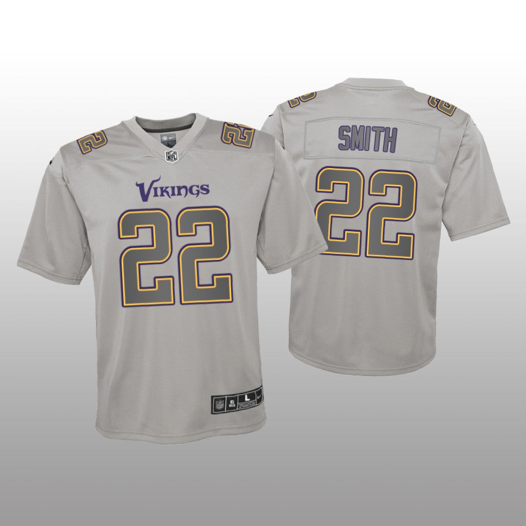 Minnesota Vikings Harrison Smith Gray Jersey Atmosphere Fashion Game Youth