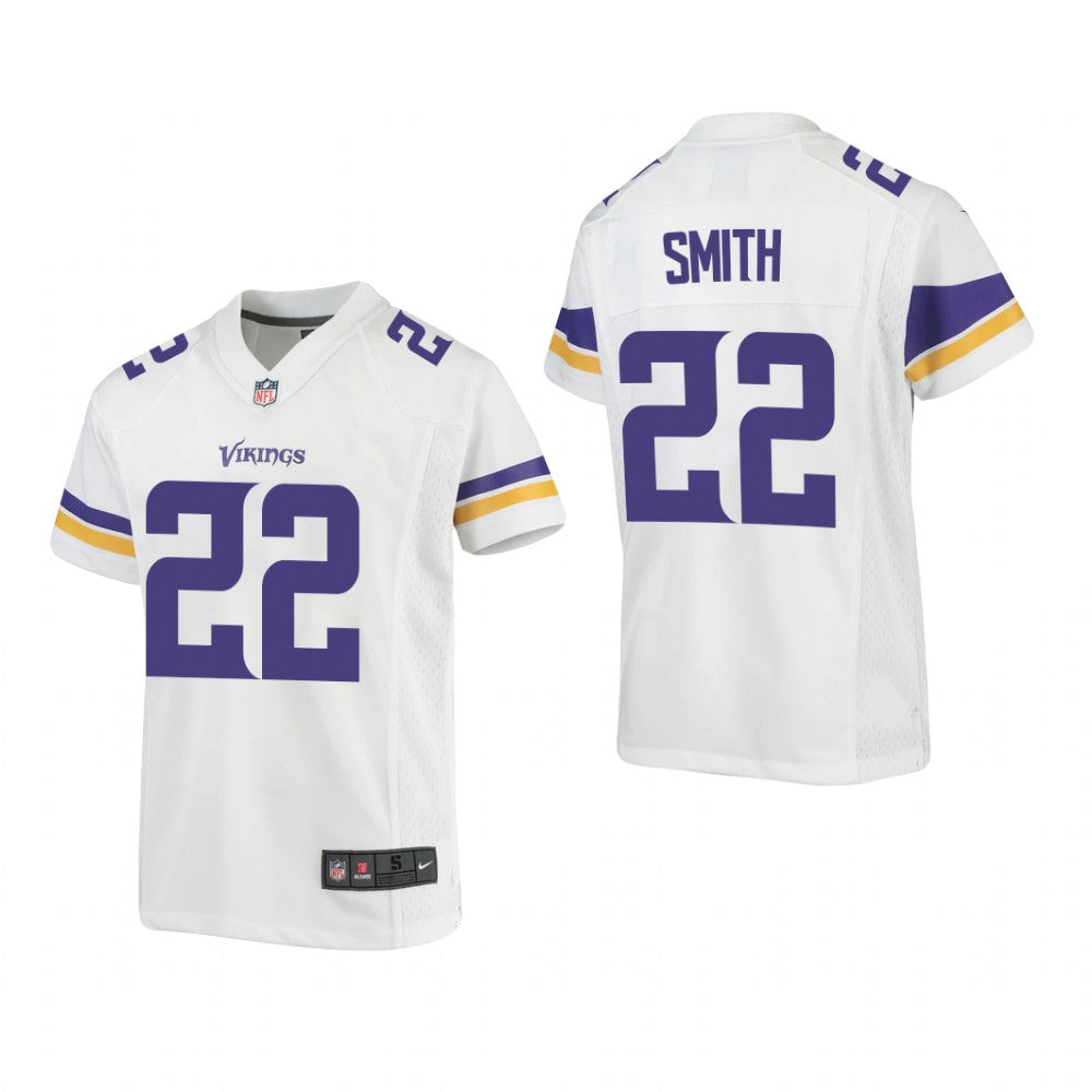 Minnesota Vikings Harrison Smith White Jersey Game Youth