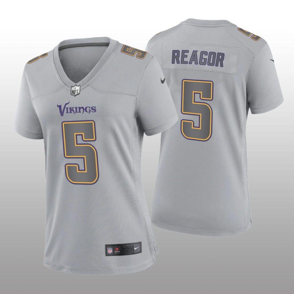 Minnesota Vikings Jalen Reagor Gray Jersey Atmosphere Fashion Game Women's