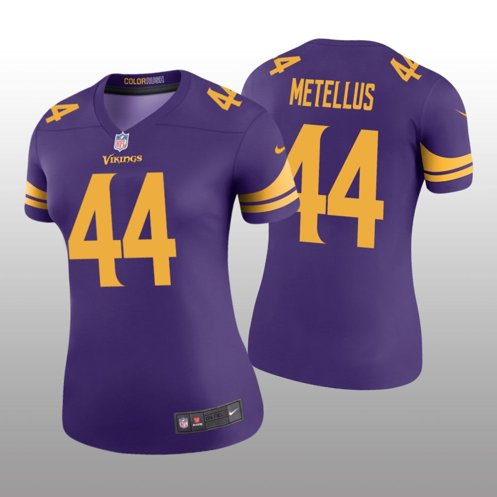 Minnesota Vikings Josh Metellus Purple Jersey Color Rush Legend Women's
