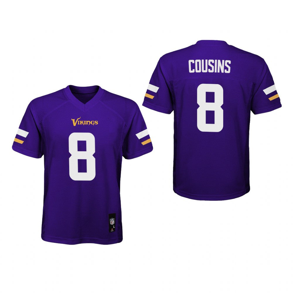 Minnesota Vikings Kirk Cousins Purple Jersey Game Youth