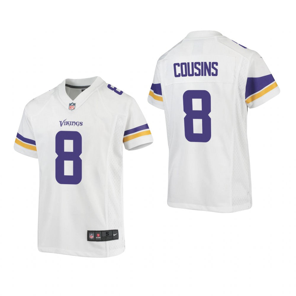 Minnesota Vikings Kirk Cousins White Jersey Game Youth