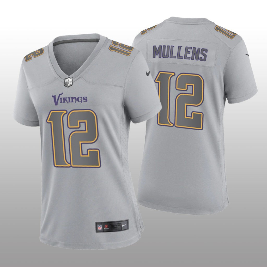 Minnesota Vikings Nick Mullens Gray Jersey Atmosphere Fashion Game Women's