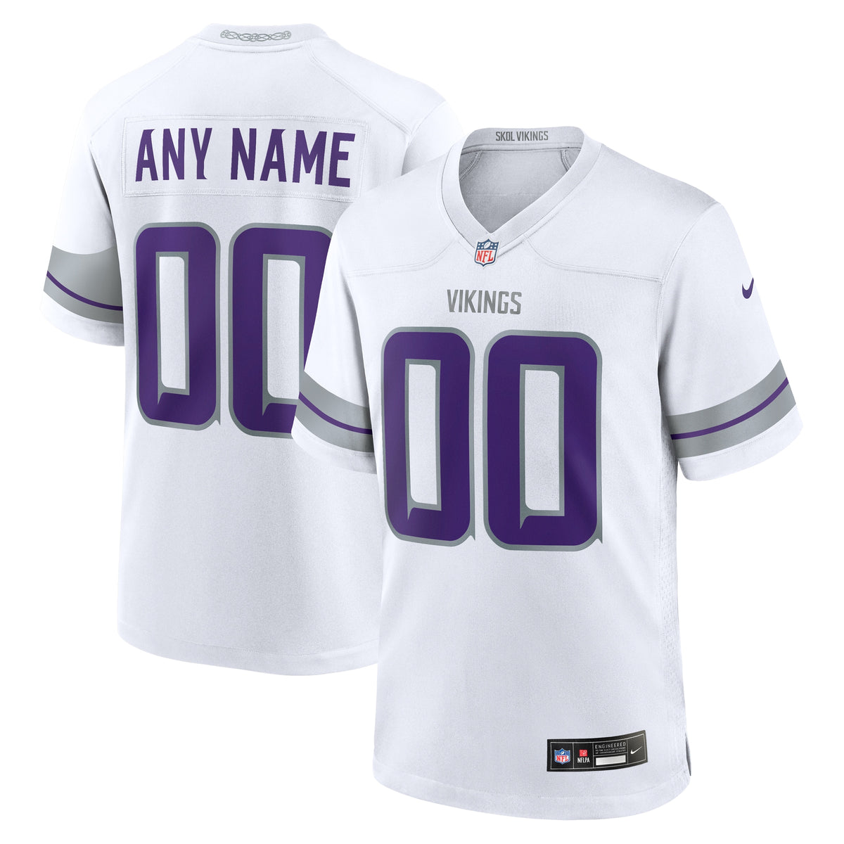 Minnesota Vikings Nike Alternate Custom Game Jersey White