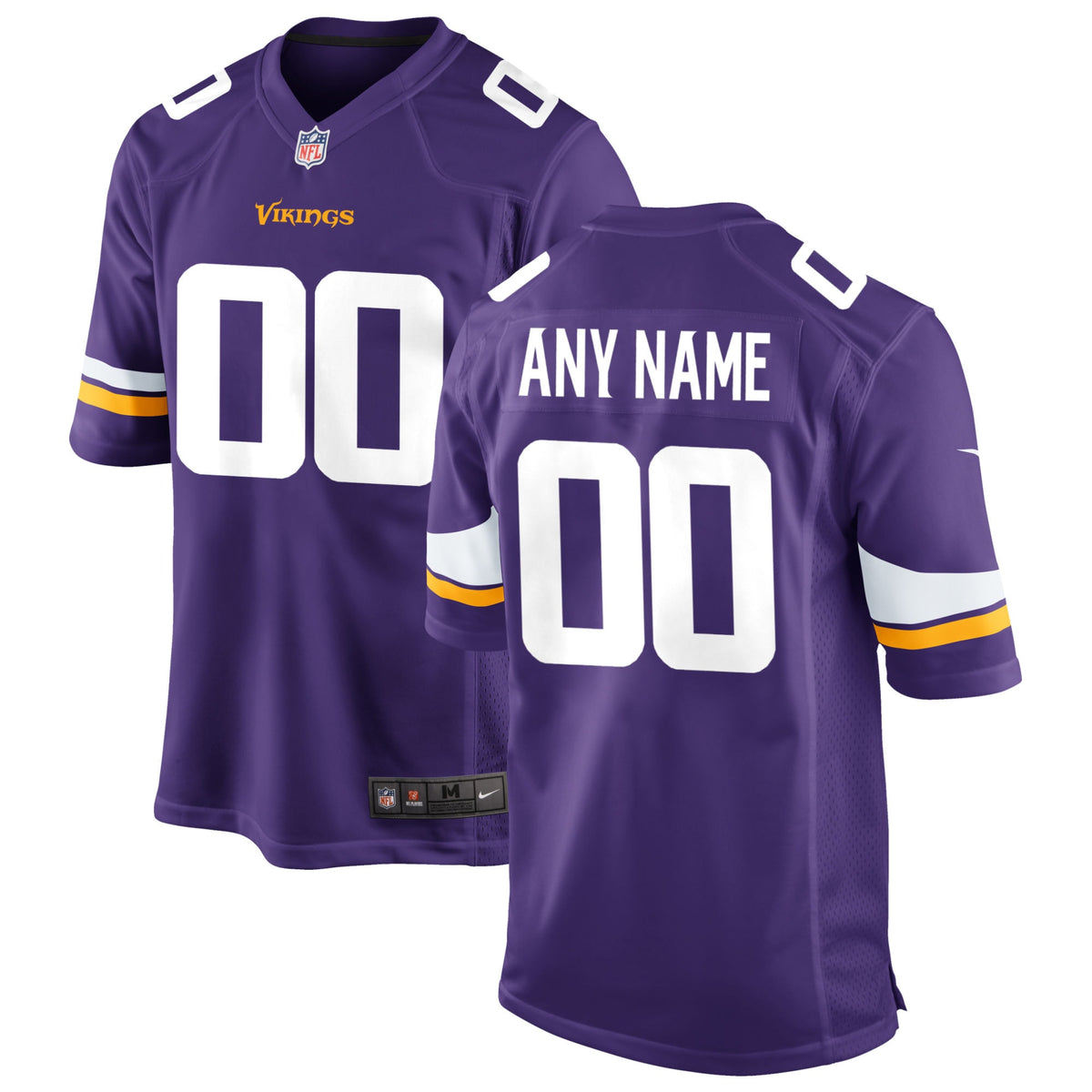 Minnesota Vikings Nike Custom Game Jersey Purple
