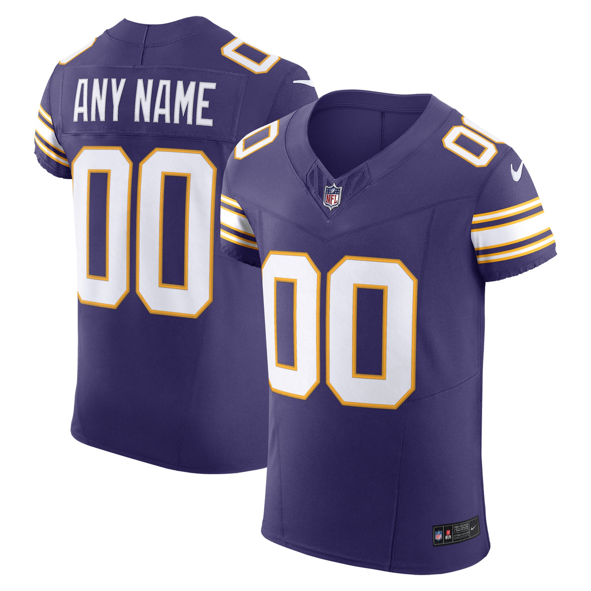 Minnesota Vikings Nike Vapor F.U.S.E. Elite Custom Jersey Purple