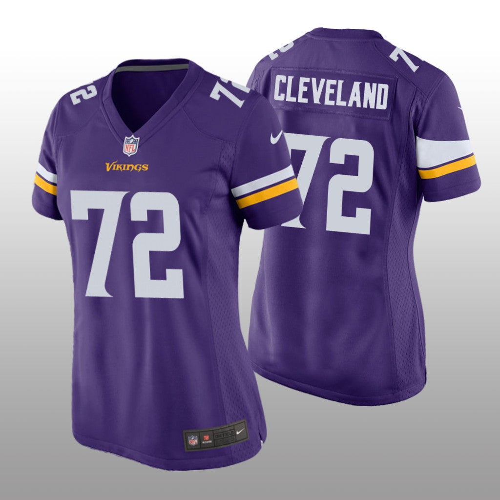 Minnesota Vikings Purple Draft Ezra Cleveland Game Jersey