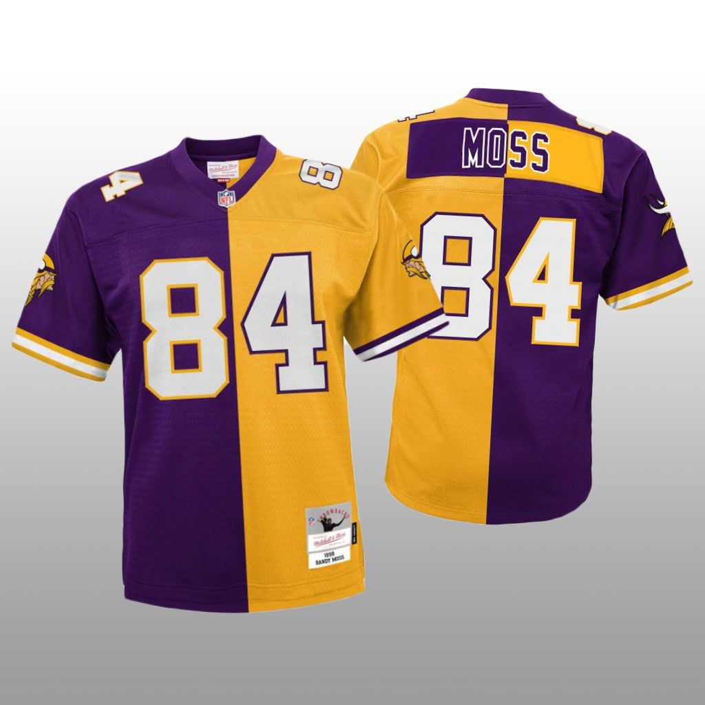 Minnesota Vikings Randy Moss Purple Gold Jersey Split Legacy Youth