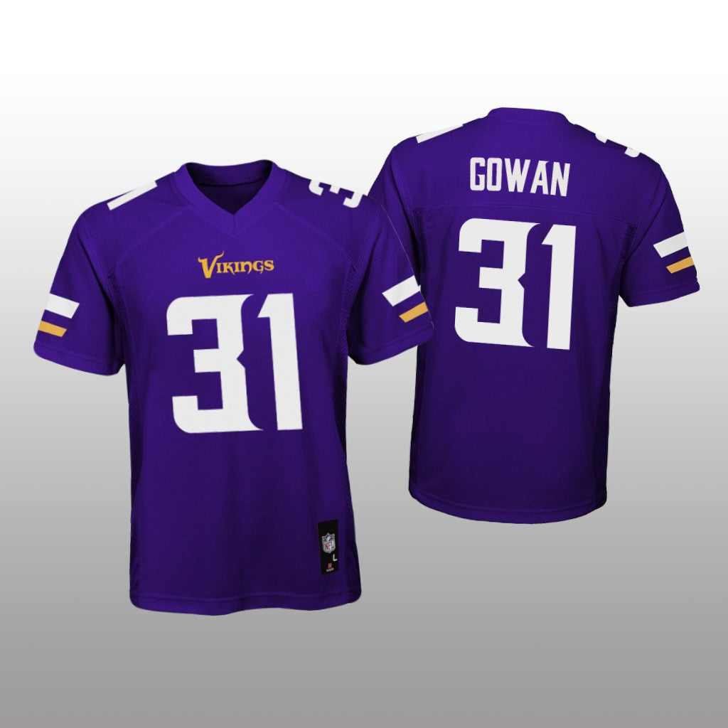 Minnesota Vikings Tay Gowan Purple Jersey Game Youth