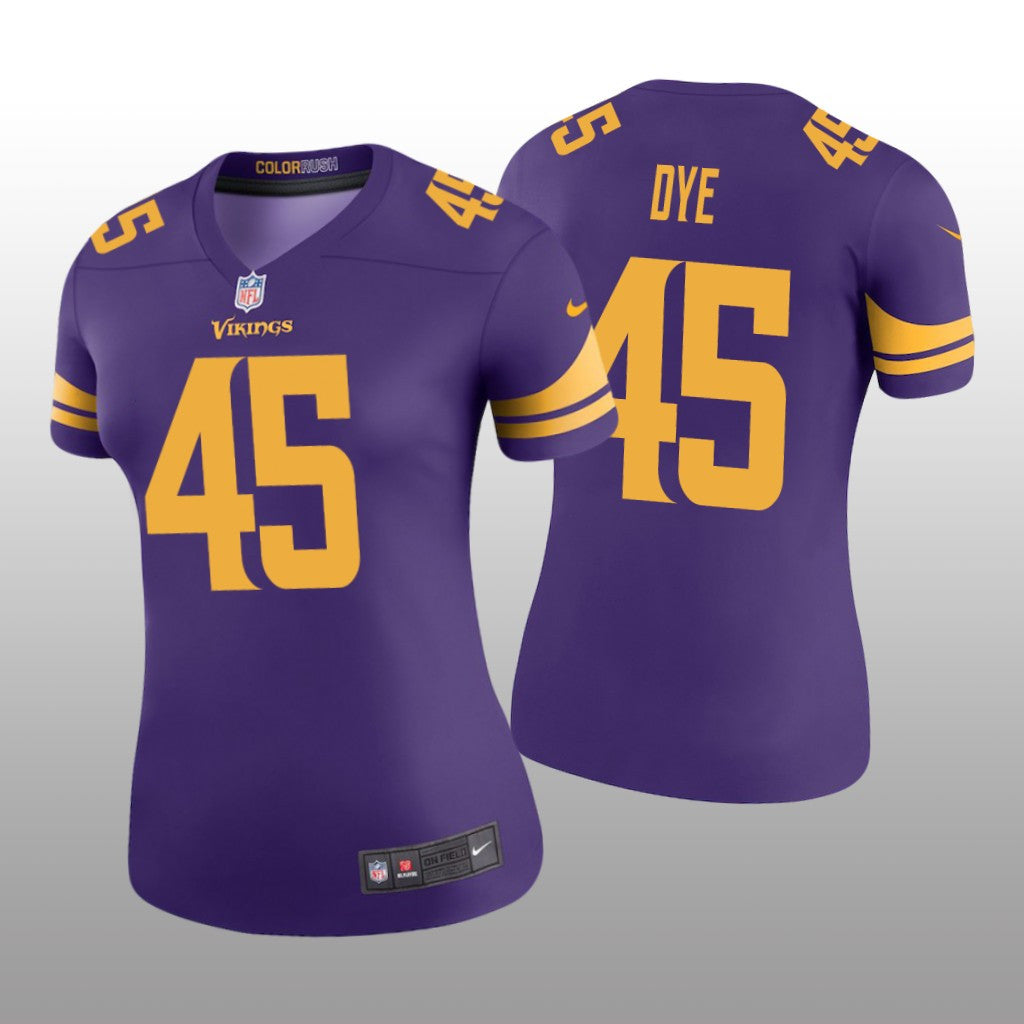 Minnesota Vikings Troy Dye Purple Jersey Color Rush Legend Women's