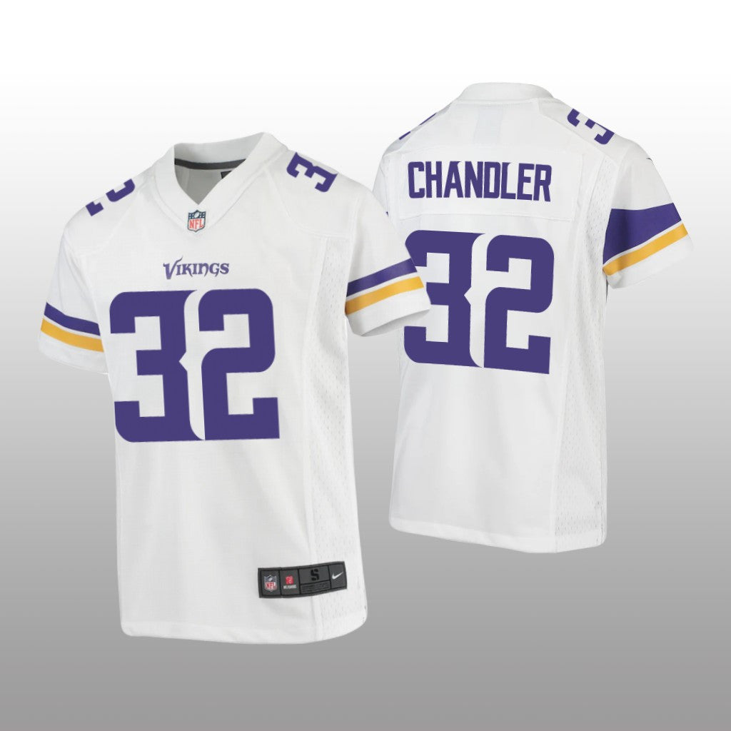 Minnesota Vikings Ty Chandler White Jersey Game Youth