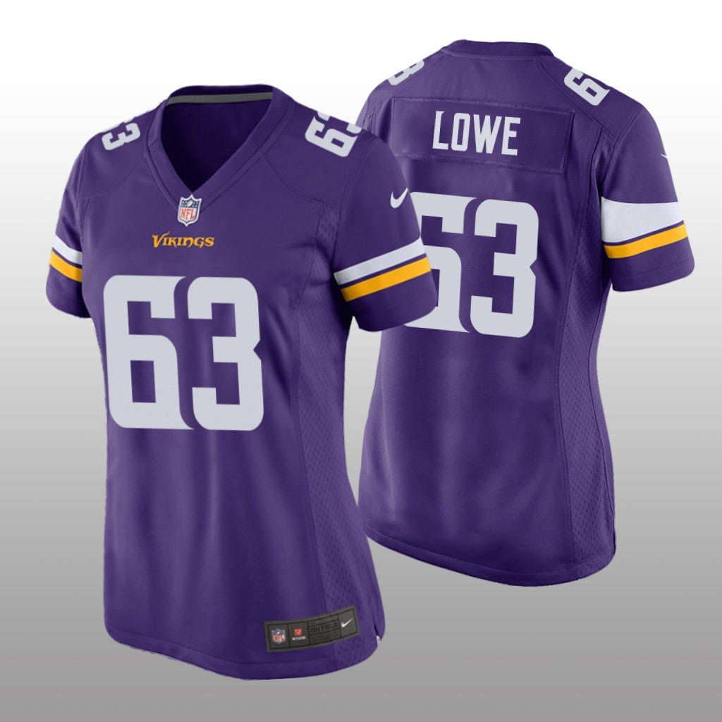 Minnesota Vikings Vederian Lowe Purple Jersey Game Women's