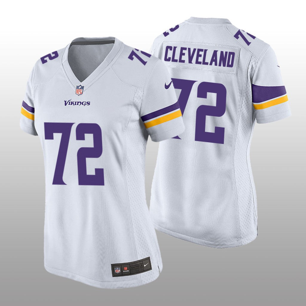 Minnesota Vikings White Draft Ezra Cleveland Game Jersey