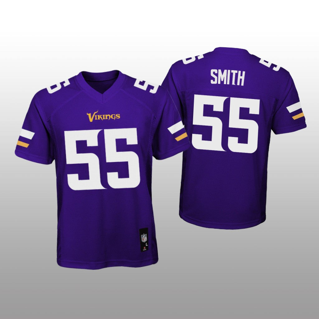 Minnesota Vikings Za&'Darius Smith Purple Jersey Game Youth