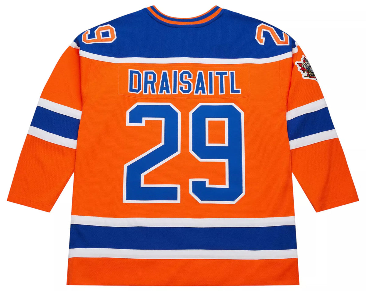 Mitchell & Ness Adult Edmonton Oilers Leon Draisaitl #29 Blue Line Jersey