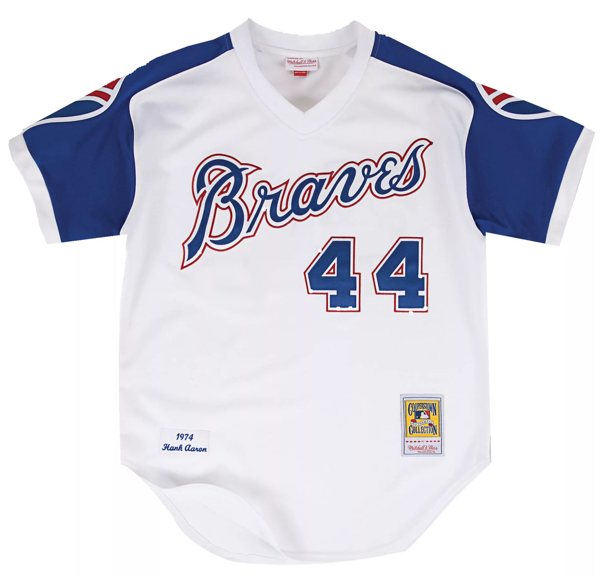 Mitchell & Ness Men's Atlanta Braves Hank Aaron #44 White Authentic Home Jersey