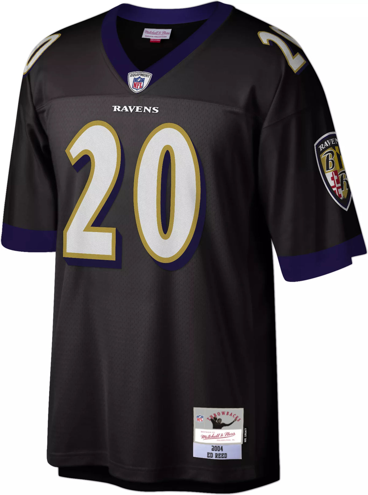 Mitchell & Ness Men's Baltimore Ravens Ed Reed #20 2004 Home Throwback Jersey