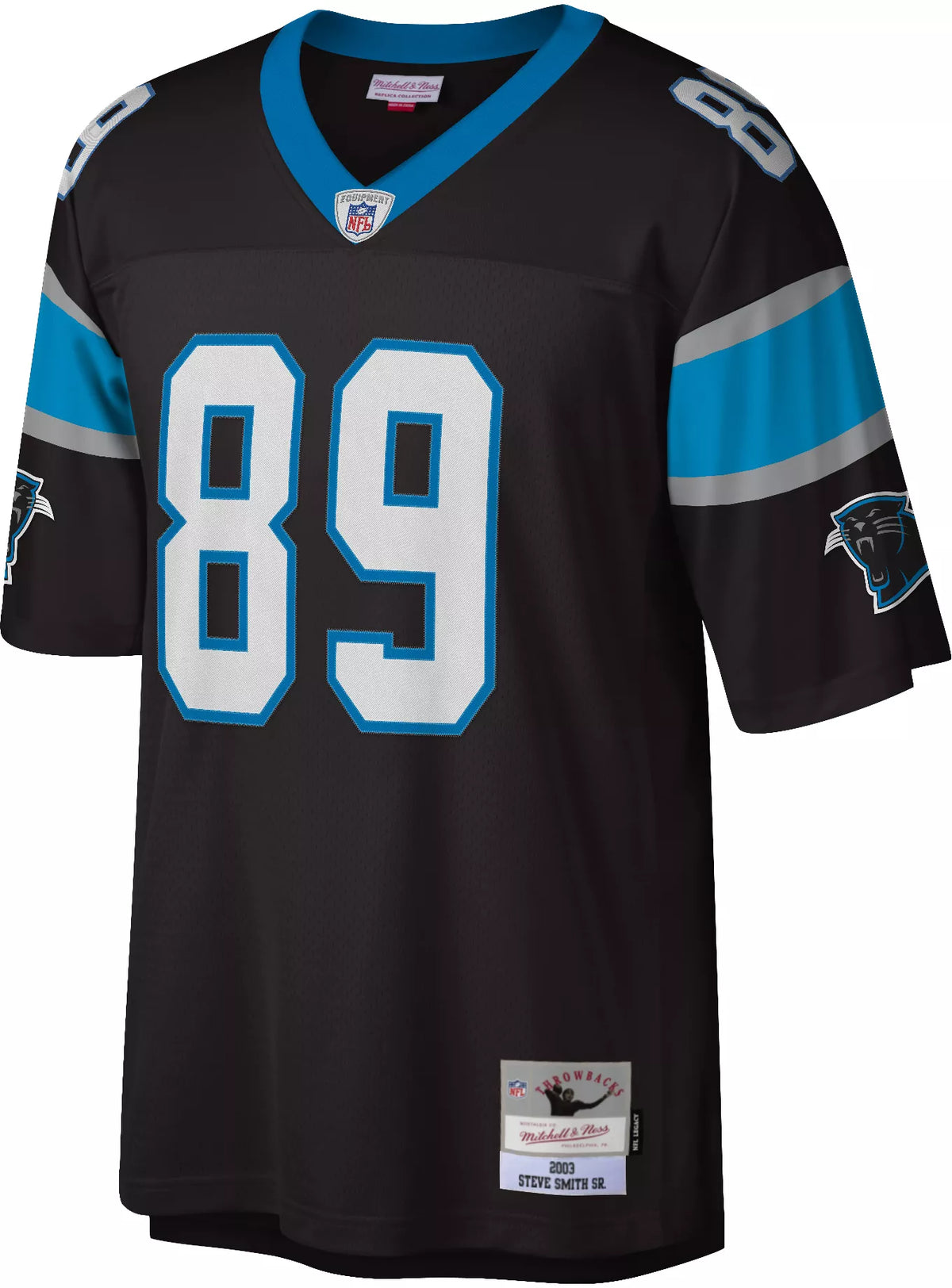 Mitchell & Ness Men's Carolina Panthers Steve Smith #89 2003 Black Throwback Jersey