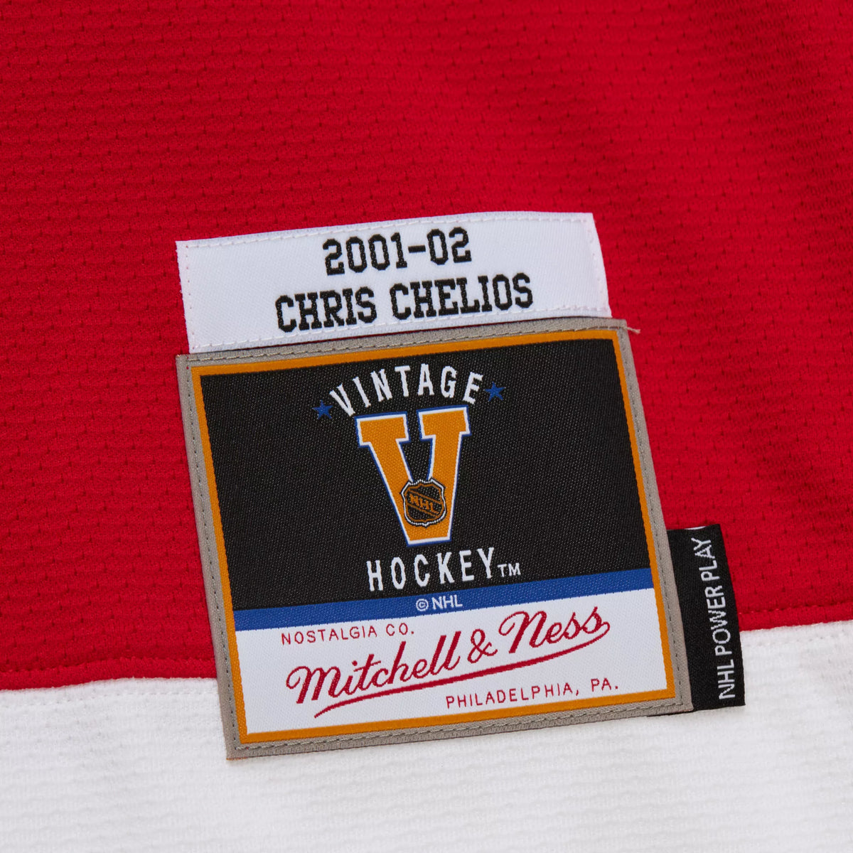 Mitchell & Ness Men's Detroit Red Wings Chris Chelios #24 2001 Vintage Home Replica Jersey