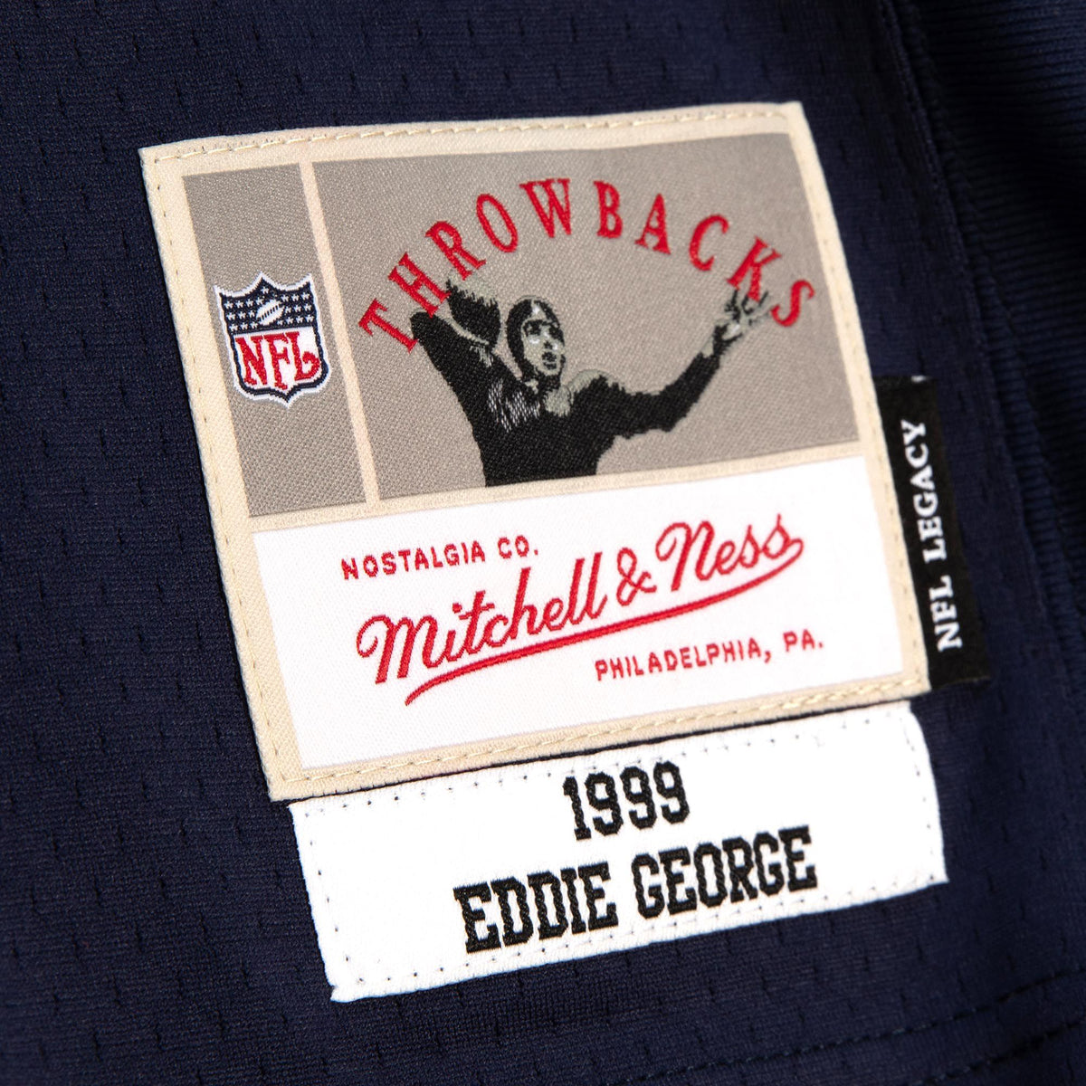 Mitchell & Ness Men's Tennessee Titans Eddie George #27 1999 Split Throwback Jersey