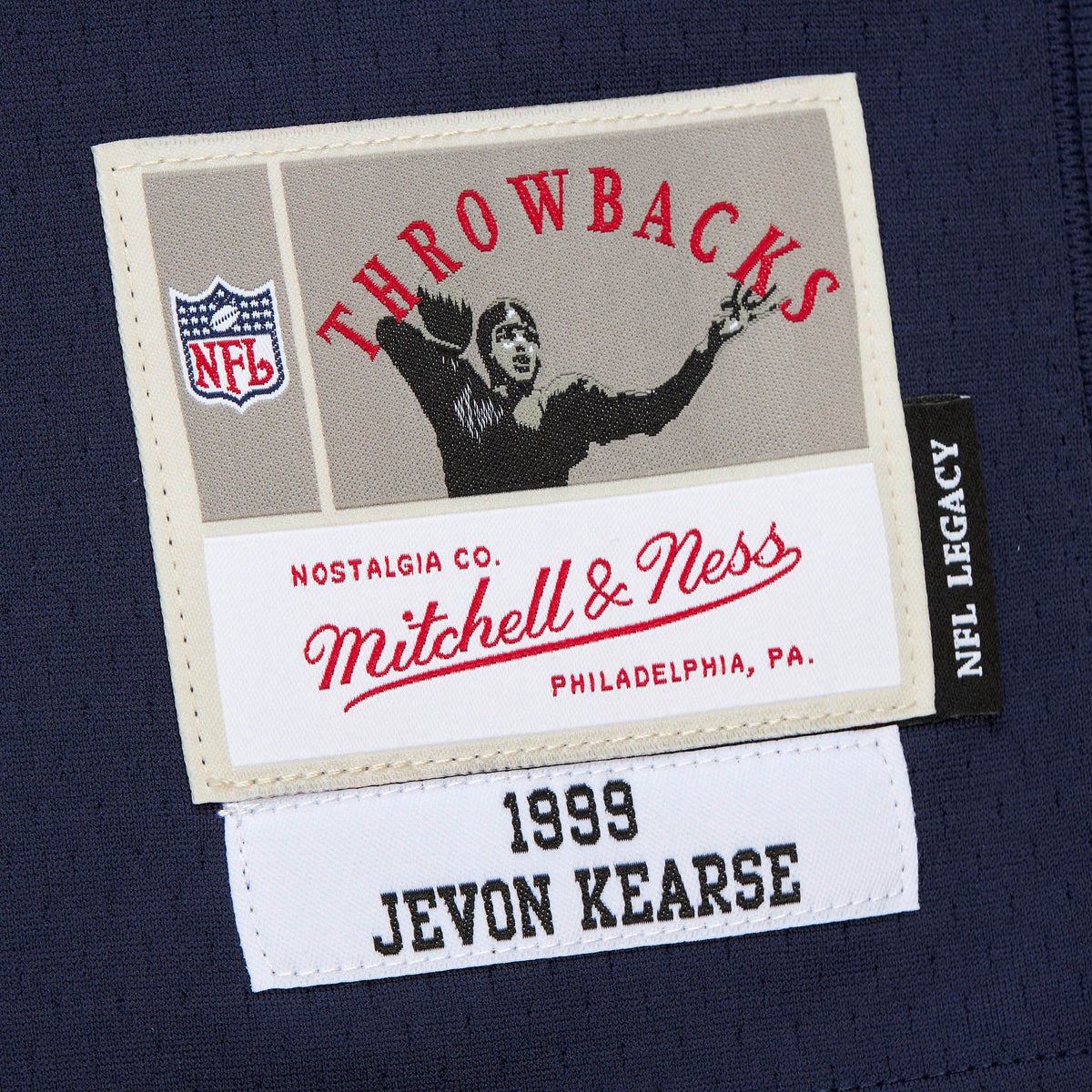 Mitchell & Ness Men's Tennessee Titans Jevon Kearse #90 1999 Navy Throwback Jersey