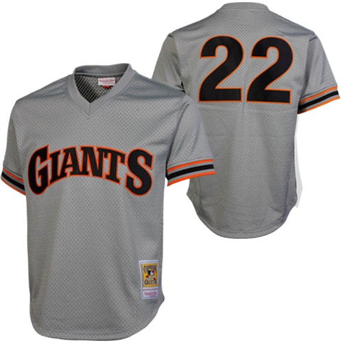 Mitchell Ness Will Clark San Francisco Giants 1989 Authentic Cooperstown Collection Batting Practice Jersey Gray