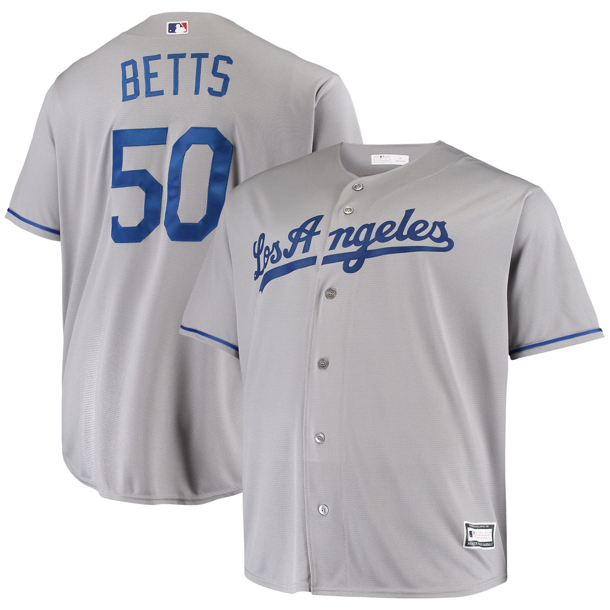 Mookie Betts Los Angeles Dodgers Big Tall Replica Player Jersey Gray