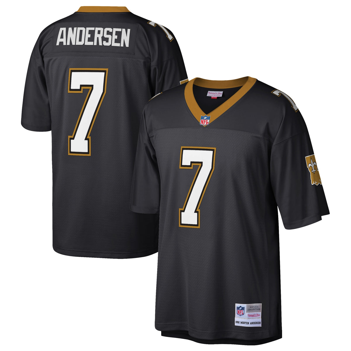 Morten Andersen New Orleans Saints Mitchell Ness Retired Player Legacy Replica Jersey Black