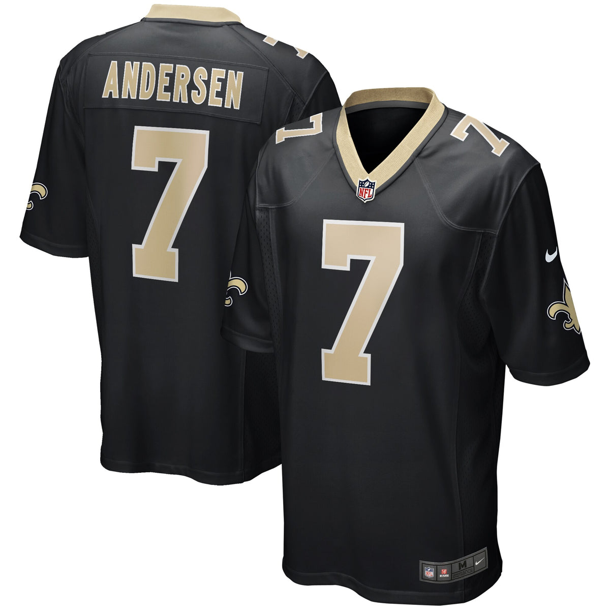 Morten Andersen New Orleans Saints Nike Game Retired Player Jersey Black