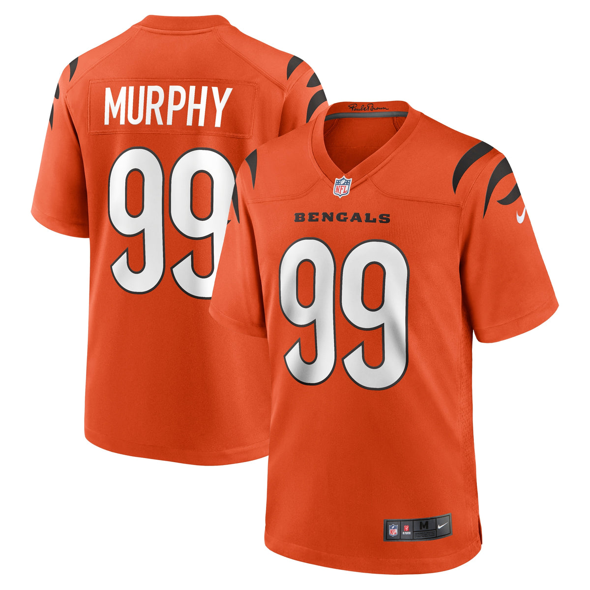 Myles Murphy Cincinnati Bengals Nike Team Game Jersey Orange