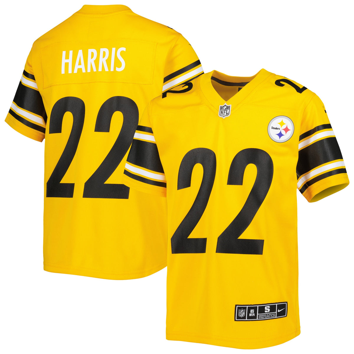 Najee Harris Pittsburgh Steelers Nike Youth Inverted Game Jersey Gold