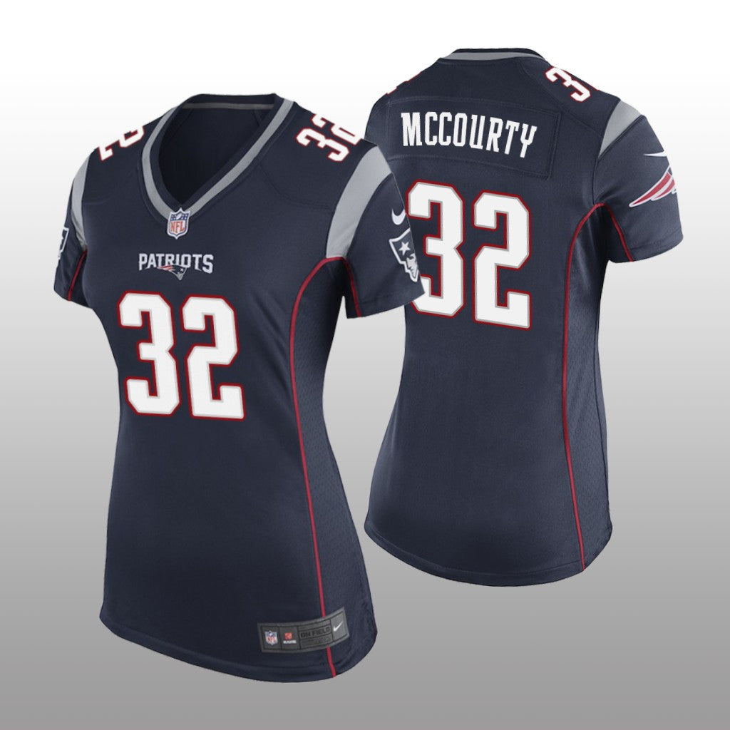 New England Patriots #32 Navy Devin McCourty Game Jersey Women's