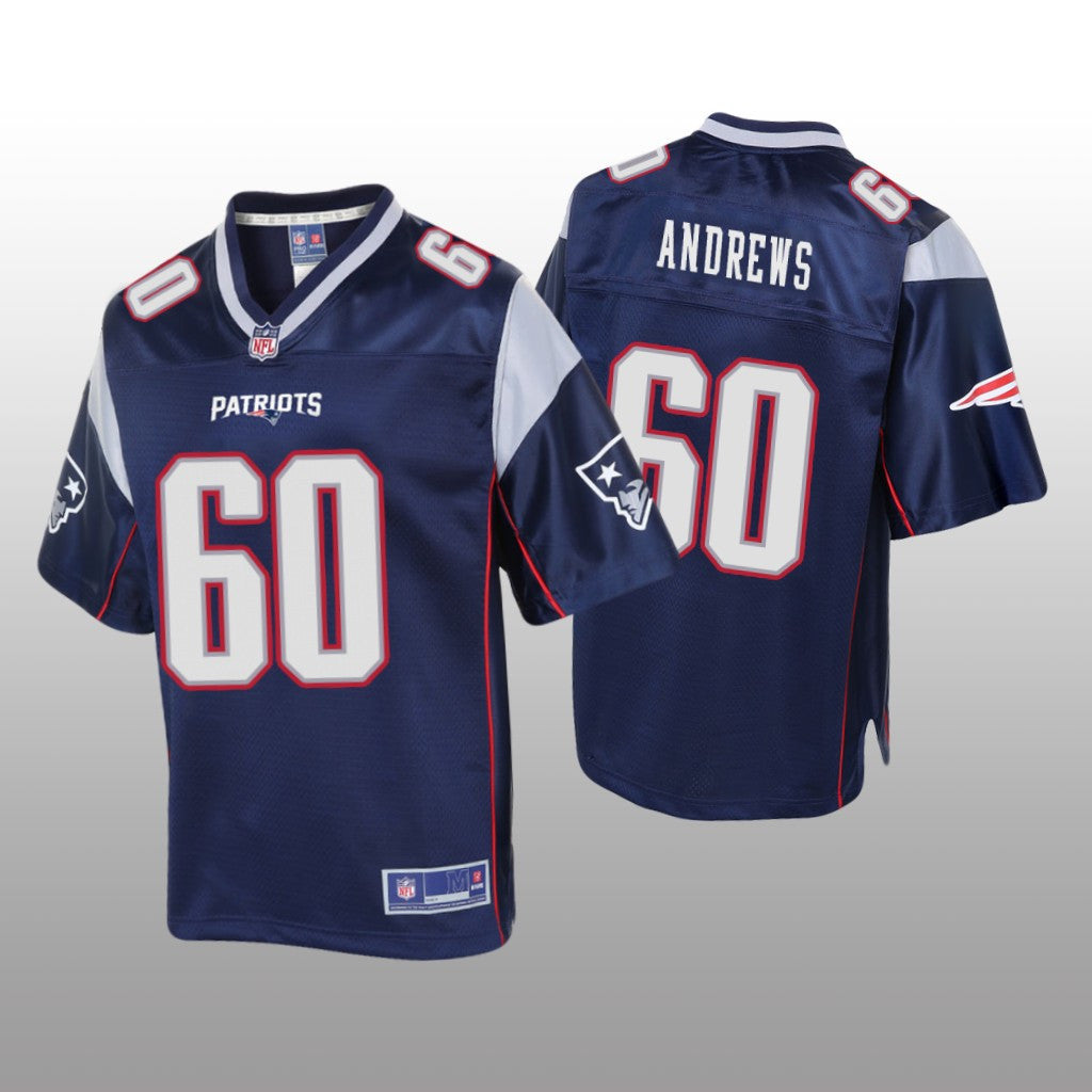 New England Patriots #60 Navy David Andrews Pro Line Jersey Youth