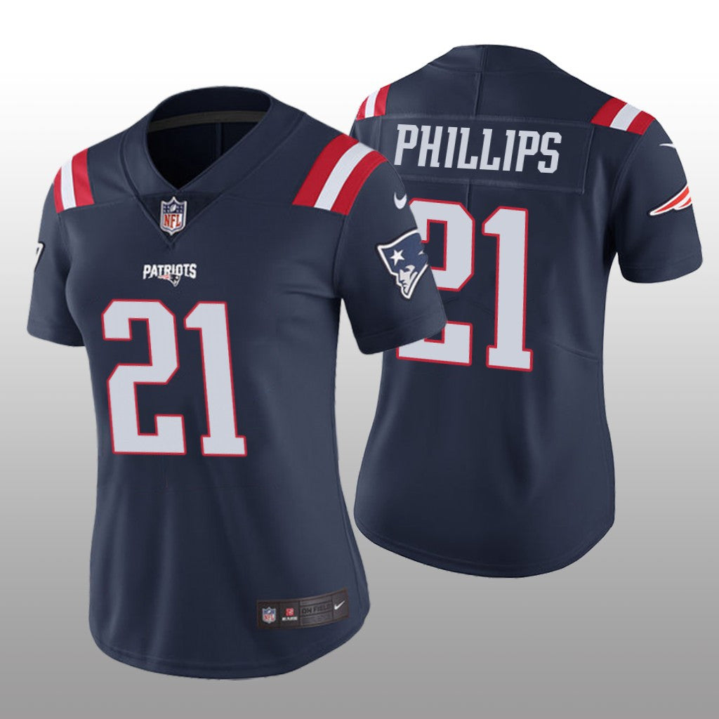 New England Patriots Adrian Phillips Navy Jersey Color Rush Limited Women's