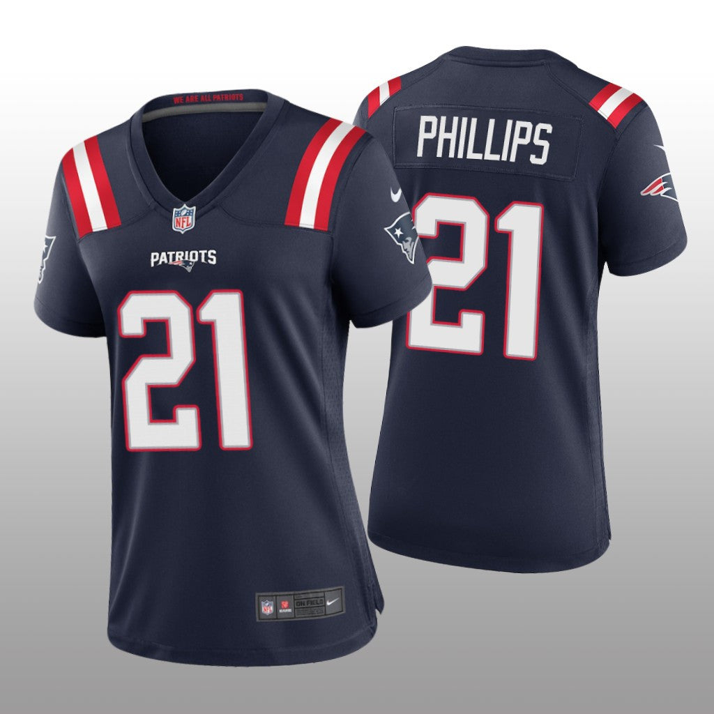 New England Patriots Adrian Phillips Navy Jersey Game Women's