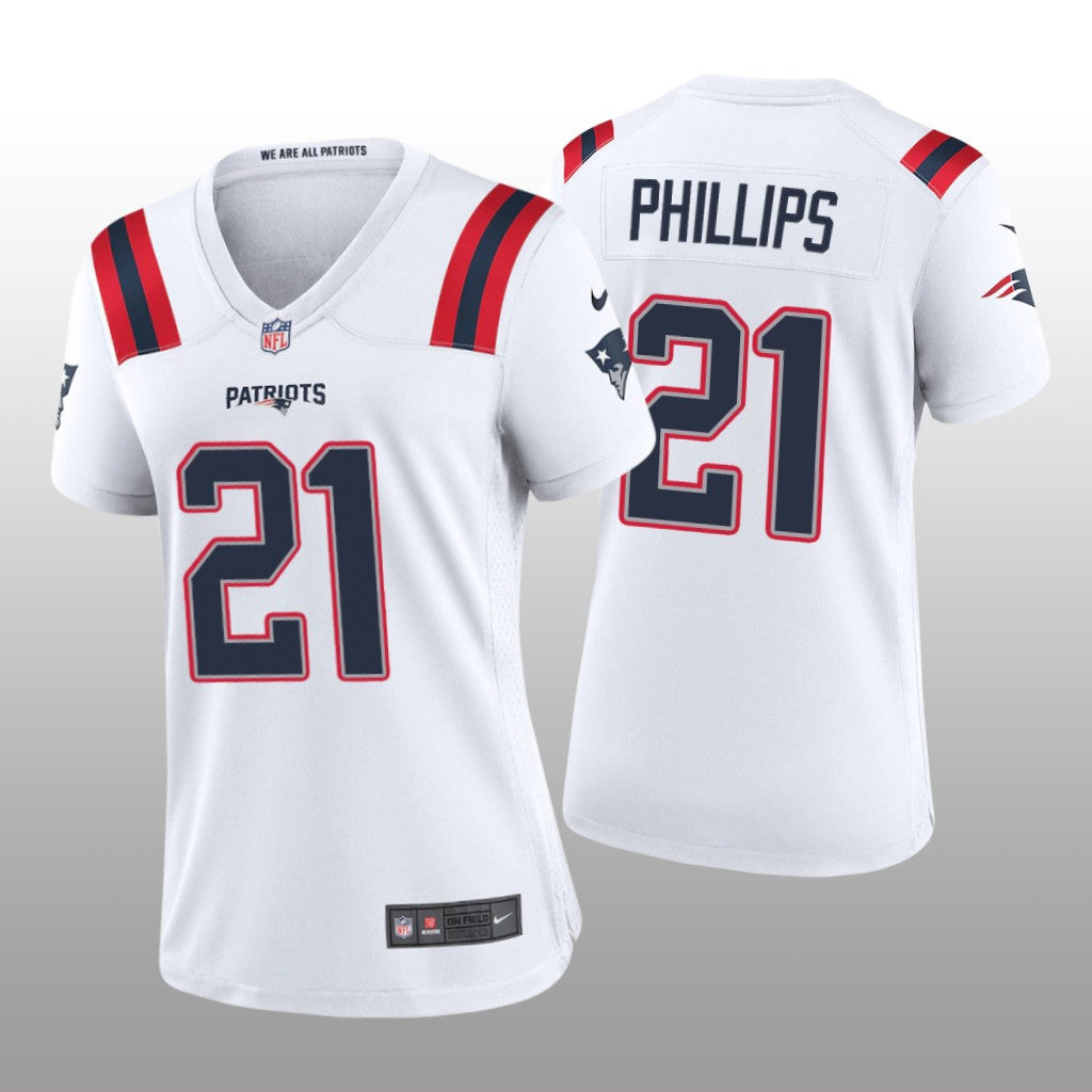 New England Patriots Adrian Phillips White Jersey Game Women's