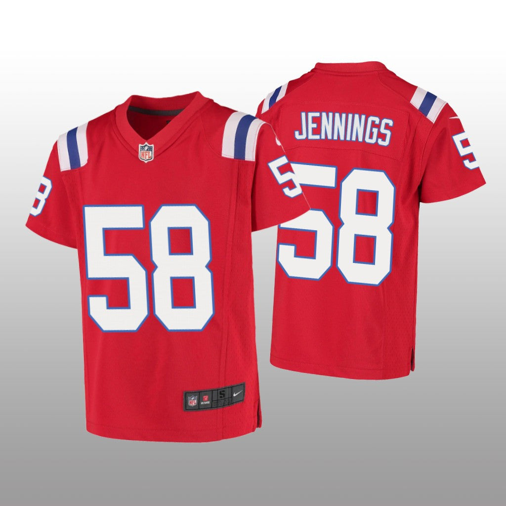 New England Patriots Anfernee Jennings Red Jersey Game Youth