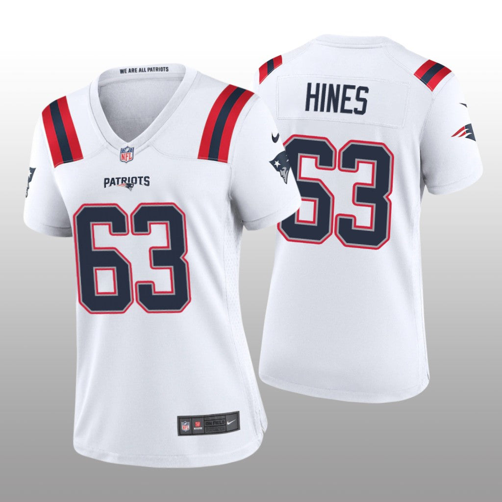 New England Patriots Chasen Hines White Jersey Game Women's